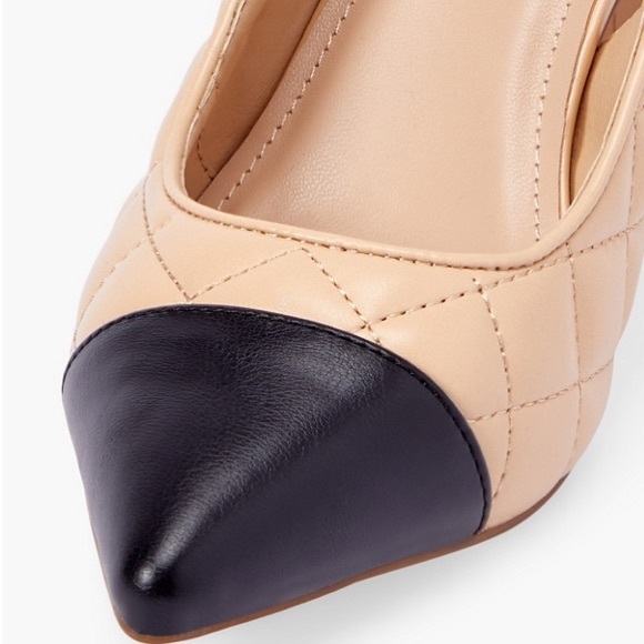 JustFab Edith Quilted Sling-Back Pumps - Size 11 - Picture 6 of 11